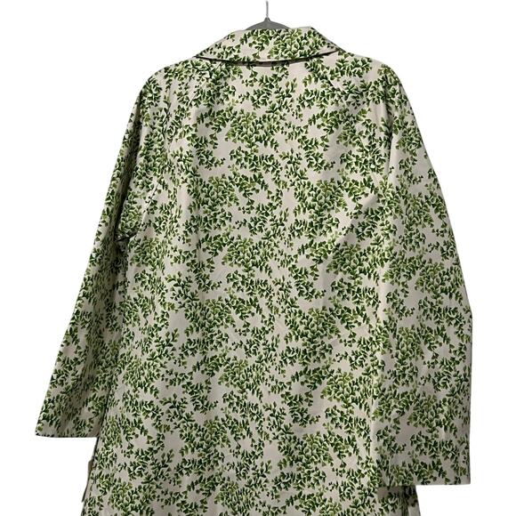 Macy's Green Floral Trench Coat - Picture 5 of 12